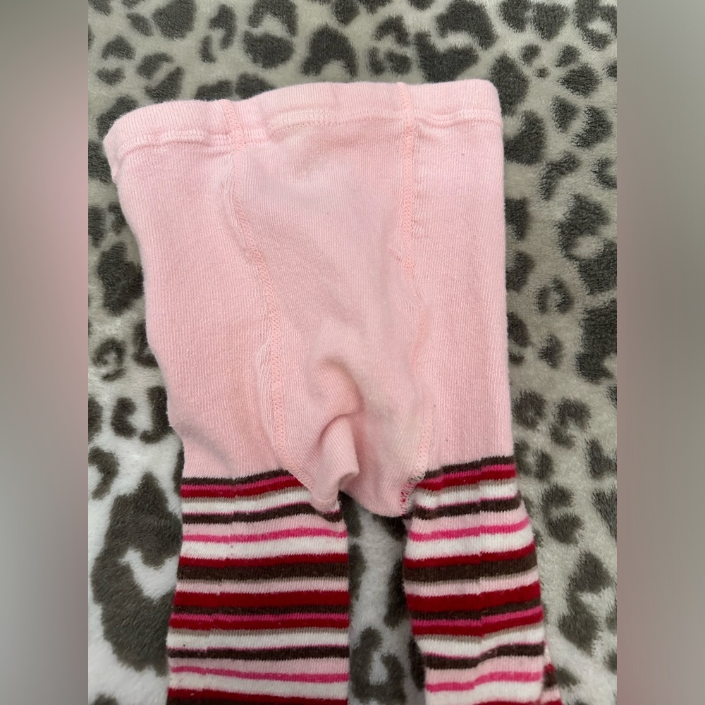 Old Navy Knit Tights Bundle Stripes Polka Dots in Brown Pink Size 12-24 months - Picture 14 of 17